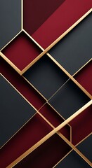 Fototapeta premium Modern abstract background with geometric shapes and golden lines elegance design
