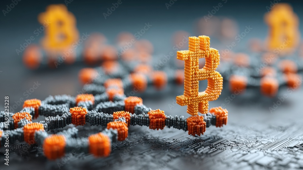 Poster innovative dollar sign displayed on a circuit board symbolizing the intersection of finance and tech