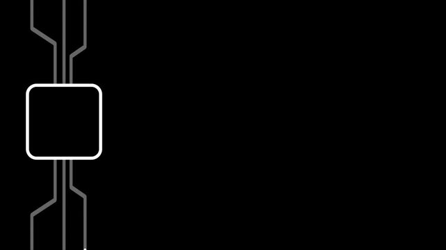 A single chip with connected circuits portrays data transmission and how digital infrastructure allows electronic devices to communicate efficiently