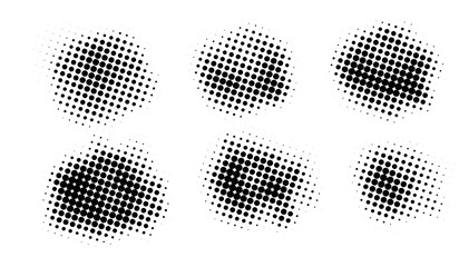 set of halftone dots