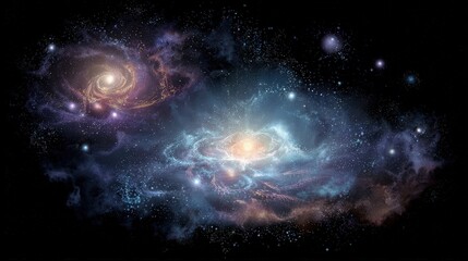 Obraz premium Colorful Nebulae In Deep Space