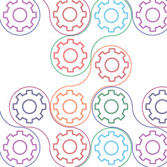 seamless wavy line pattern with warm gradient colors