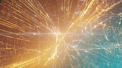 Abstract network of light trails - Powered by Adobe