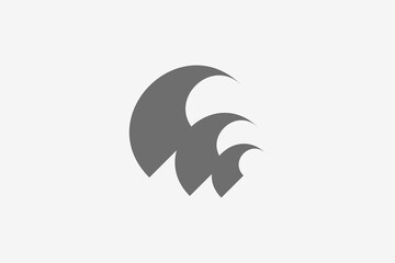 Minimalist three claws brave logo 