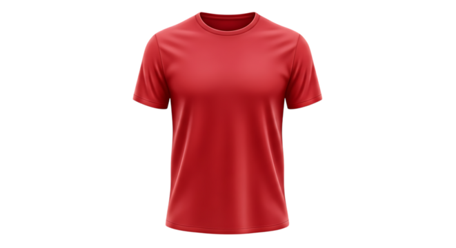 Red t shirt isolated on transparent background