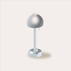 Minimalist bedroom lamp design showcasing sleek simplicity. 3D render illustration