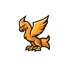 Obraz premium Fierce golden mythical bird