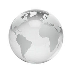 Fototapeta premium A sleek, modern globe showcasing continents and oceans, symbolizing global connectivity and exploration