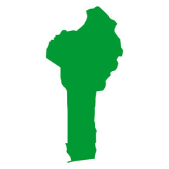 map of Benin land