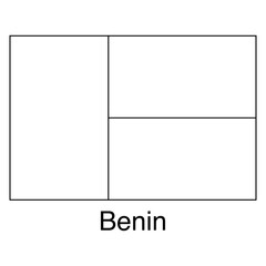 Flag of Benin line