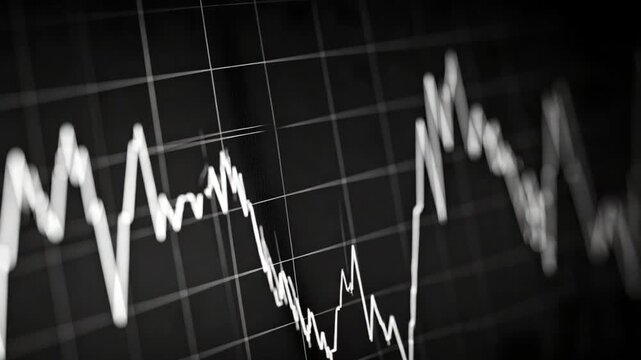 Fluctuating stock market data chart