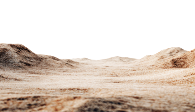 Desert landscape, beige hills, horizon