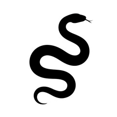 Fototapeta premium Snake illustration vector silhouette