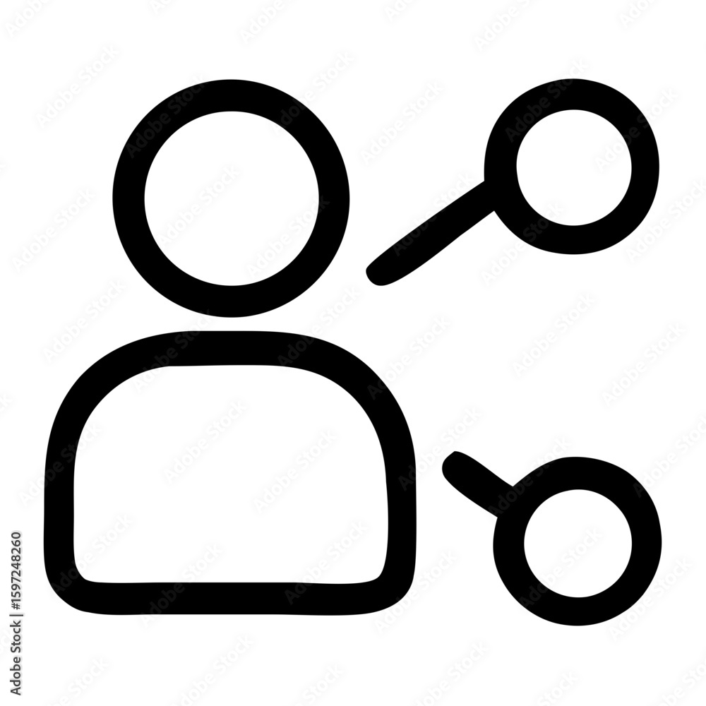 Poster silhouette simple share user icon interface communication networking concept