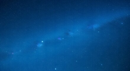 Naklejka premium Vast deep blue starry night sky with milky way galaxy.