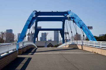 Fototapeta premium Bridge leading to Yumenoshima Park