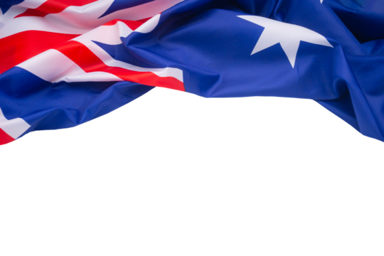 Australian flag on a transparent background. - Powered by Adobe