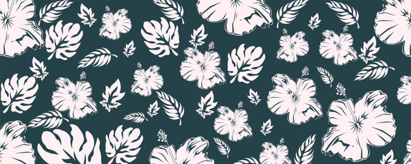 Vector flower seamless pattern background. Elegant texture for backgrounds. Classical luxury old fashioned floral ornament, seamless texture for wallpapers, textile, wrapping.