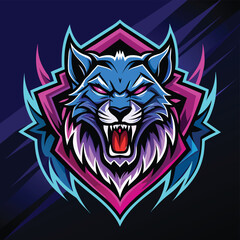 Obraz premium Mega set of sports, esports and mascot logos for teams and gamers. Sports, esports logos with mascots wild cats, beasts, animals, eagles, warriors, soldiers, heroes, games. Emblems for team and gamers