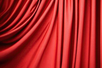 Red curtain background with copy space