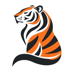 Obraz premium Stylized profile of a tiger