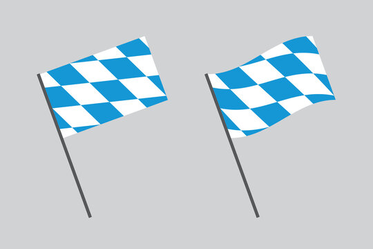  Bavarian Flag with Blue and White Diamond Pattern for Oktoberfest	
