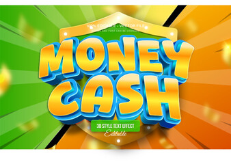 Money Cash 3D Text Effect Editable