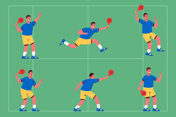 Boy Sportman Playing Padel