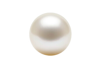 Obraz premium Close-up of a lustrous pearl on a clean background, showcasing its smooth surface and shine