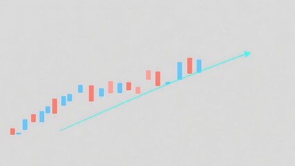 Upward Trend Candlestick Chart Stock Market Growth