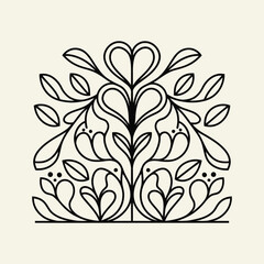 vector tree with floral elements