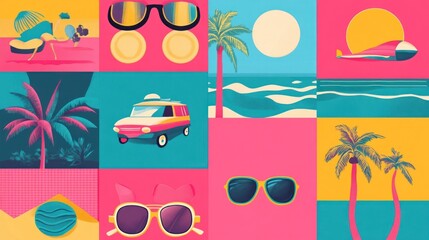 Retro summer SVG bundle
