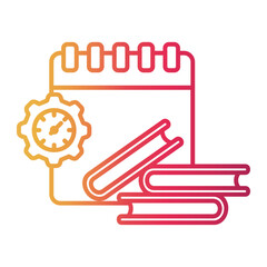 schedule Line Gradient Icon