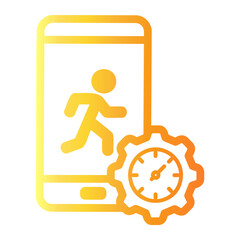 run Line Gradient Icon