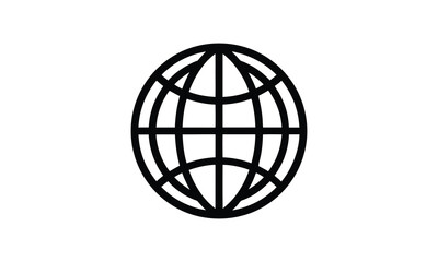 Minimalist Globe Line Art for Global Concepts