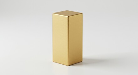 Obraz premium Gold rectangular prism object