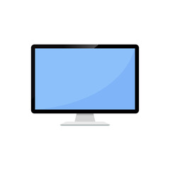 Modern computer monitor icon. Flat desktop screen symbol