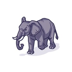 Obraz premium Side view of a stylized elephant