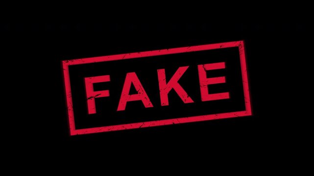 Fake grunge Red stamp impact isolated animation, Rotation and zoom, word square rubber seal stamp on black background with alpha channel and transparent. 4K Video motion graphic animation