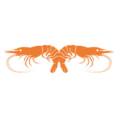 Shrimp logo icon design