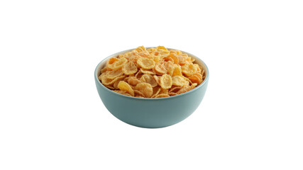 Bowl of Crunchy Corn Flakes Cereal Ready for Breakfast