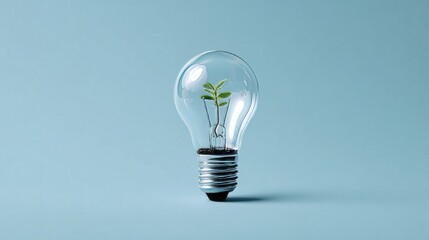 light bulb on blue background
