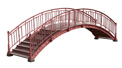 red bridge over the river transparent image