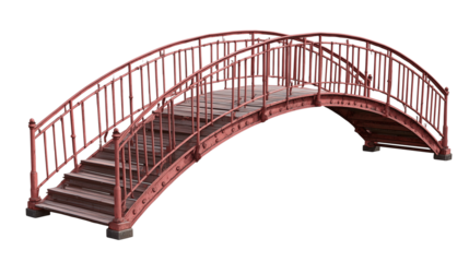 red bridge over the river transparent image