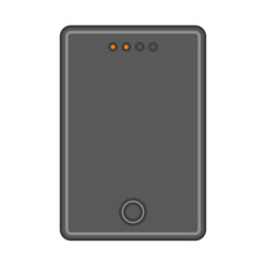 残量低下のモバイルバッテリー（スマートフォン充電器・パワーバンク）黒色・ブラック