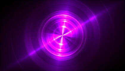Vibrant Purple Circular Light Burst Abstract Background