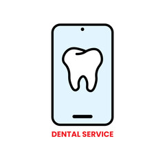 Dental Service icon, dental care, vector illustration, filled style, best used for web