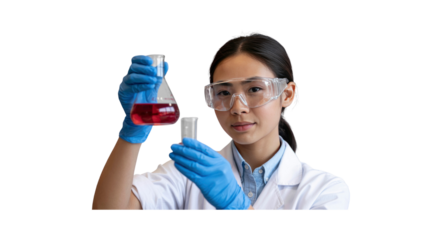 Female Scientist Conducting Experiment in Laboratory