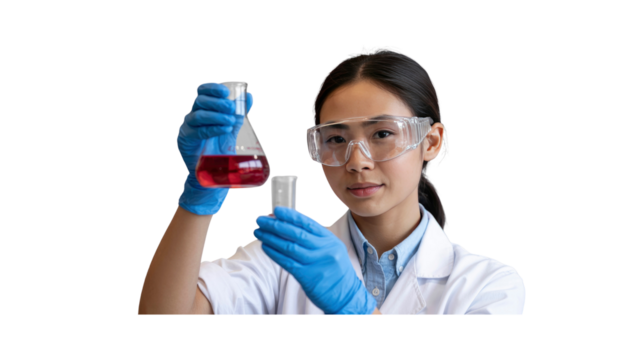 Female Scientist Conducting Experiment in Laboratory
