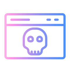 hacking Line Gradient Icon
